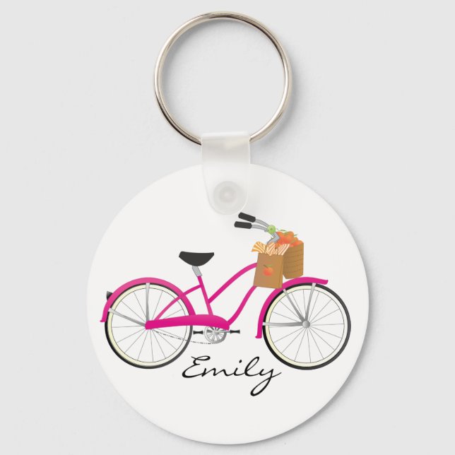 Llavero Bicicleta Hot PInk con Naranjas (Anverso)