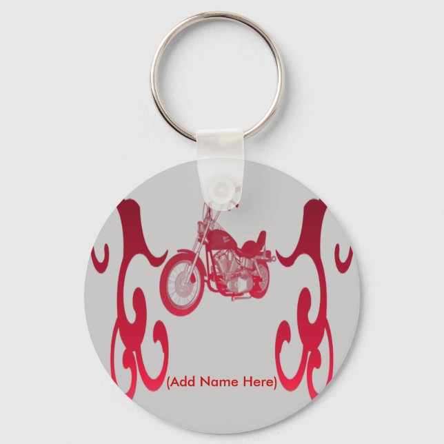 Llavero Bicicleta roja personalizada - Keychain (Anverso)