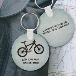 Llavero Bicicleta Rugged Look Mountain - tu frente de text