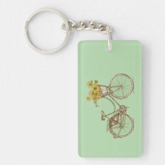 Llavero Bicicleta vintage con cesta de girasoles