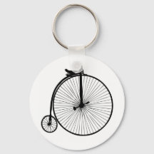 Bicicleta vintage penny farthing negra