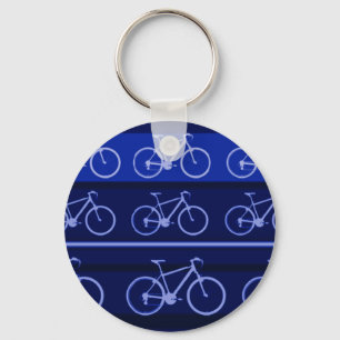 Llavero bicicletas azules a rayas
