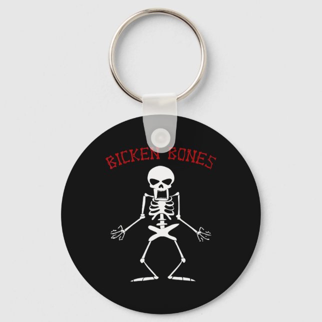 Llavero Bicken Bones Skeleton Halloween Funny Bones Love W (Anverso)