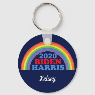 Llavero Biden Harris 2020 Personalizado arcoiris