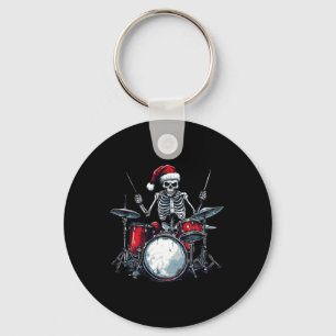 Llavero Bidón de Santa Skeleton tocando tambor percusionis
