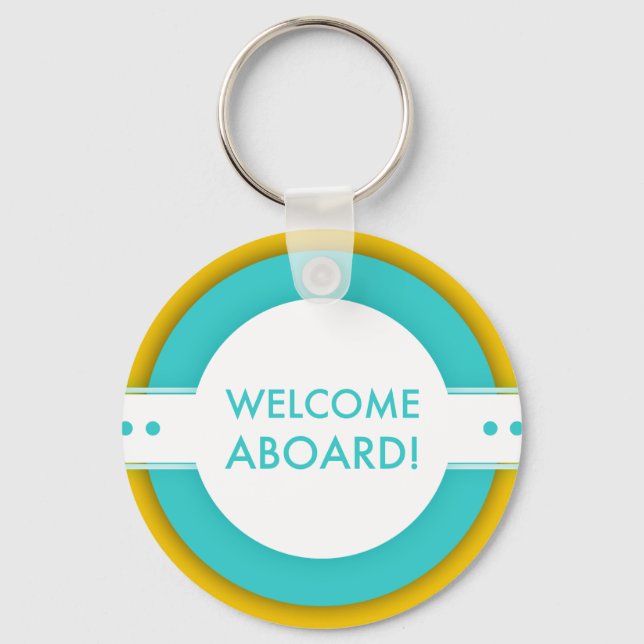 Llavero bienvenida retro a bordo (Anverso)