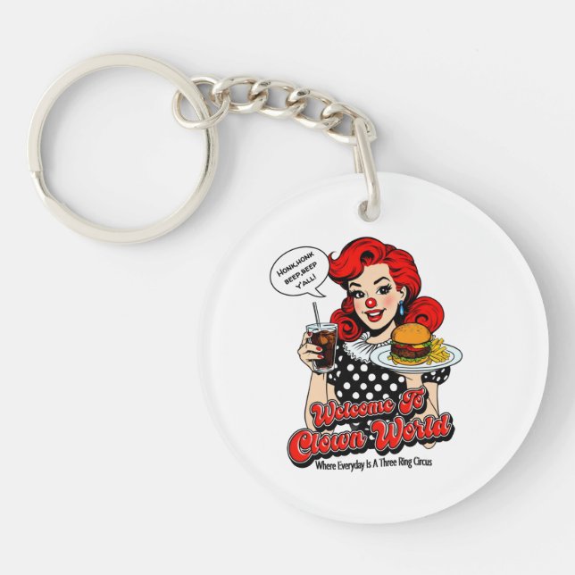 Llavero Bienvenido A Clown World Acrylic Keychain (Frente)