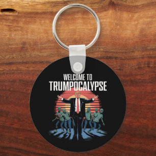 Llavero Bienvenido a Trump-ocalypse Divertido Trump Hallow