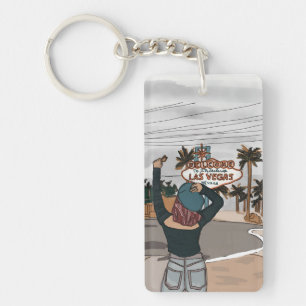Llavero Bienvenido al registro de entrada de Lasvegas.