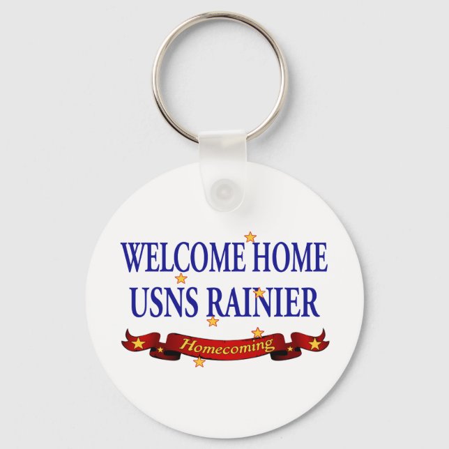 Llavero Bienvenido al sitio de inicio USNS Rainier (Anverso)