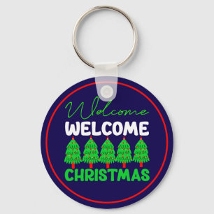 Llavero Bienvenido árbol de Navidad Diseño de vacaciones-8