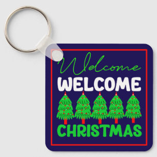 Llavero Bienvenido árbol de Navidad Diseño festivo-85600