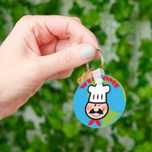Llavero Bienvenido Chef Cute Cartoon Cook