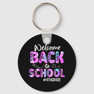 Llavero Bienvenido De Nuevo Al Cuarto Grado De La Escuela
