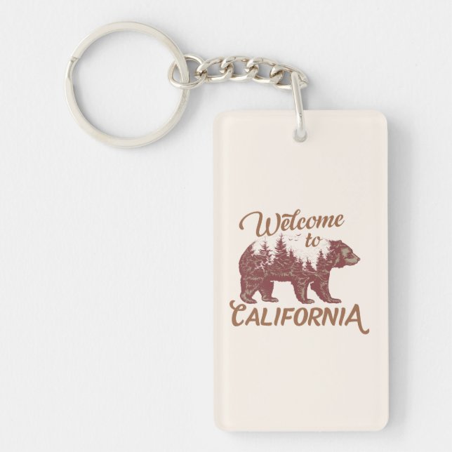 Llavero Bienvenidos a California Bear (Frente)
