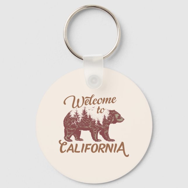 Llavero Bienvenidos a California Bear Forest (Anverso)