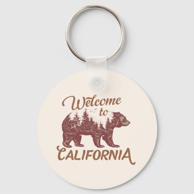 Llavero Bienvenidos a California Bear Forest (Anverso)