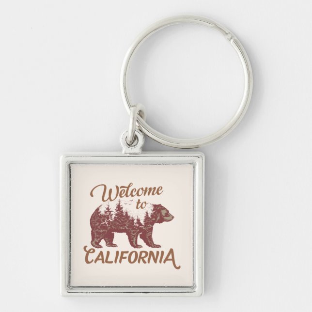 Llavero Bienvenidos a California Bear Forest (Frente)