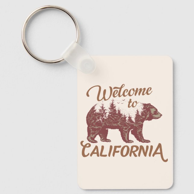 Llavero Bienvenidos a California Bear Forest (Anverso)