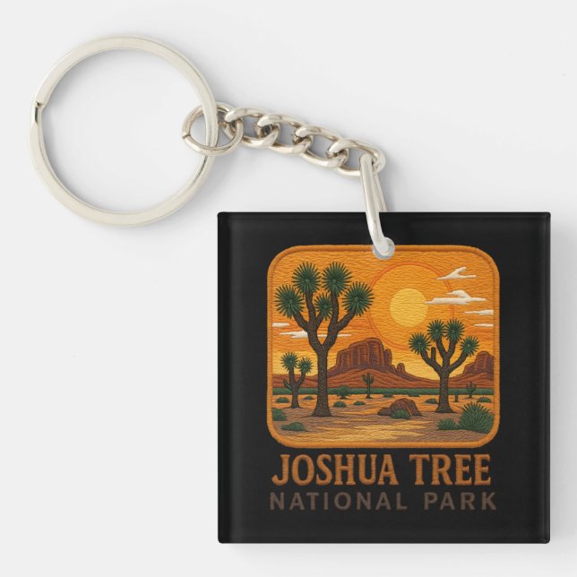 Llavero Bienvenidos al Embroidery Joshua Tree National USA (Frente)