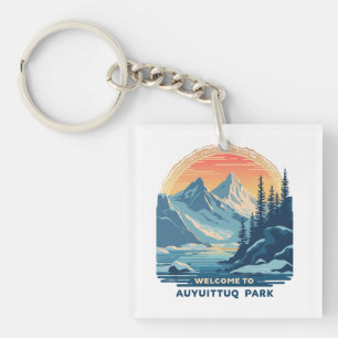 Llavero Bienvenidos al Parque Nacional Canadiense Auyuittu