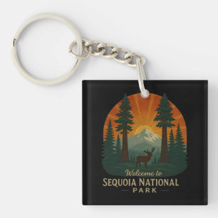 Llavero Bienvenidos al parque nacional Embroidery Sequoia