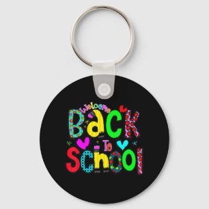 Llavero Bienvenidos de vuelta a la escuela el primer día d