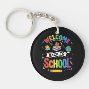 Llavero Bienvenidos de vuelta al colegio niños maestro pri