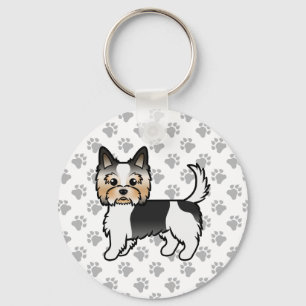 Llavero Biewer Terrier / Biewer Yorkie Perro de Dibujos An