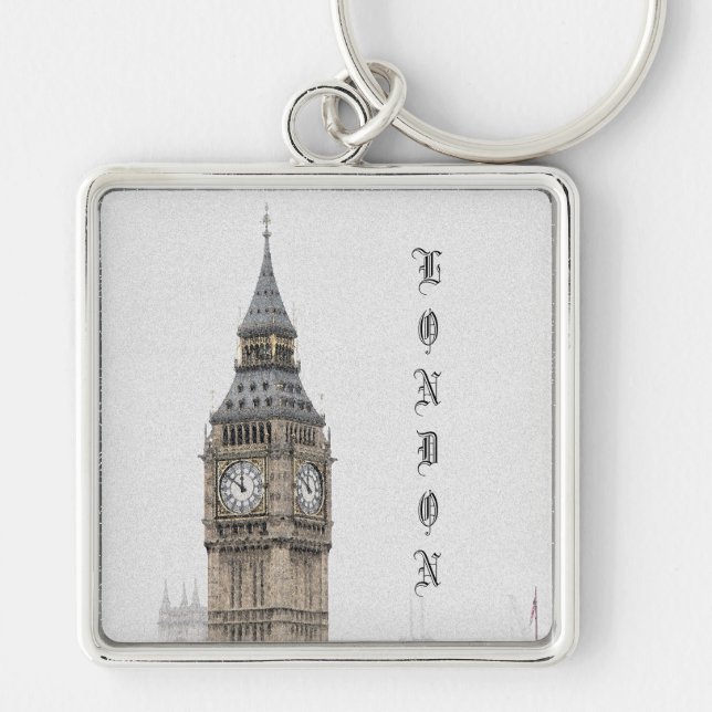 Llavero Big Ben London (acuarela) (Frente)