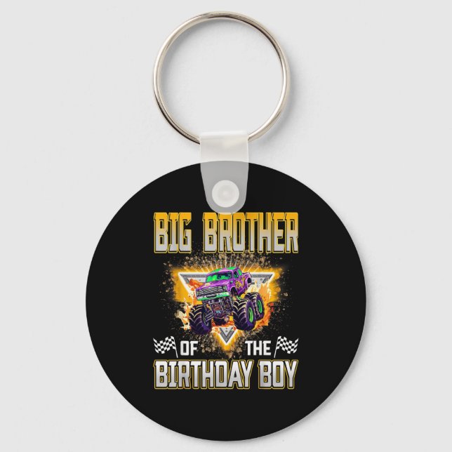 Llavero Big Brother Of The Birthday Boy Monster Truck Birt (Anverso)