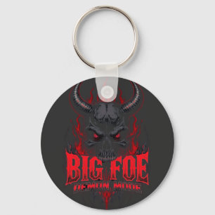Llavero BIG FOE MEMONMODA – Cara de Diablo Rojo Camiseta d