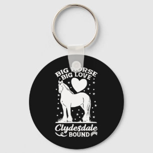 Llavero Big Horse Big Love Clydesdale Bound Horseback Ridi