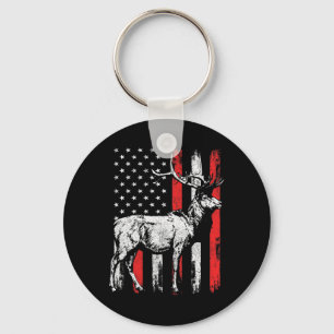 Llavero Big Mule Deer Hunter Camisetas de la bandera de Es