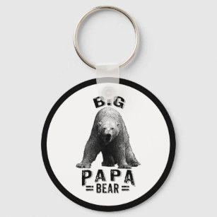Llavero Big Papa oso negro texto y oso polar