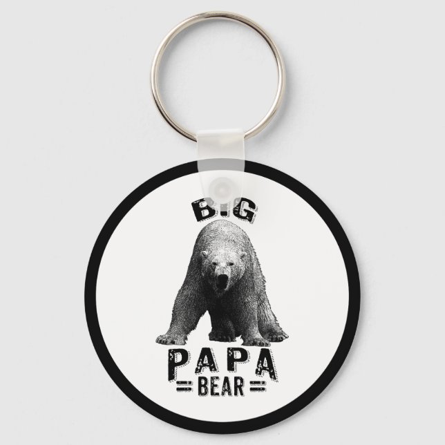 Llavero Big Papa oso negro texto y oso polar (Anverso)