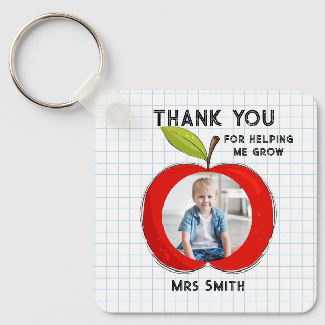 Llavero Big RED apple it takes a big heart photo card (Anverso)