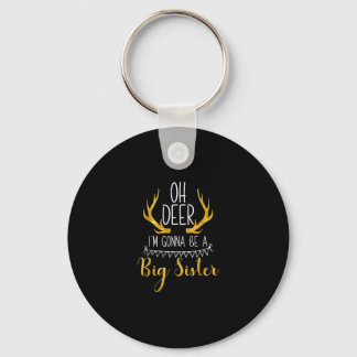Llavero Big Sister Oh Deer Baby Announcement Cute Keychain