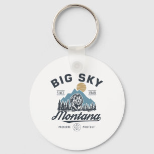Llavero Big - Sky Montana Snow Skip Trendy Retro Lodge