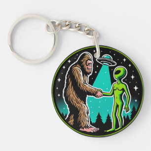 Llavero Bigfoot Alien Alliance - Funny Scifi Cryptid
