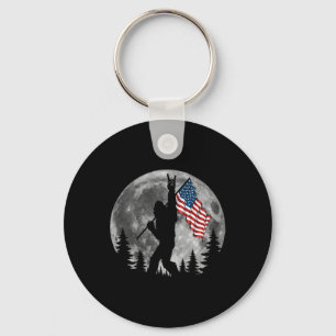 Llavero Bigfoot Bandera Americana Sasquatch Patriótico 4 D