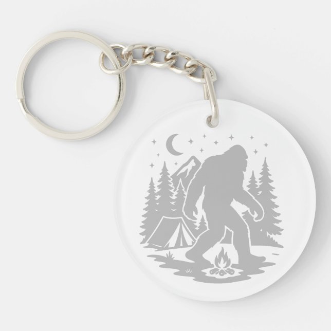 Llavero Bigfoot Camping Acrylic Keychain (Frente)