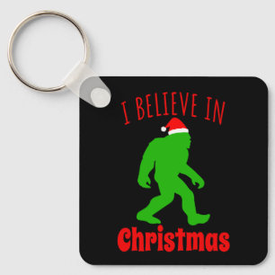 Llavero Bigfoot Divertido Creo En La Navidad   