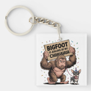 Llavero Bigfoot está celoso de mi Chihuahua