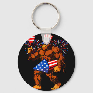 Llavero Bigfoot fuegos artificiales bandera americana bigf