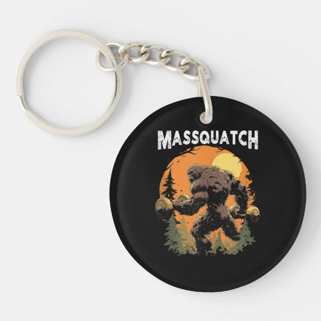 Llavero Bigfoot Massquatch Divertido  (Frente)