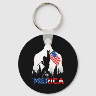 Llavero Bigfoot Merica Rock bandera americana estadouniden