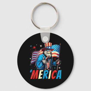 Llavero Bigfoot Merica Rock Bandera Americana Sasquatch 4 