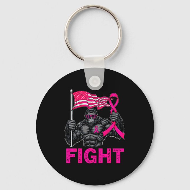 Llavero Bigfoot Nk Ribbon Fight Breast Cancer Awareness Me (Anverso)