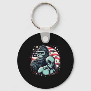 Llavero Bigfoot Sasquatch Alien Amp Bigfoot Usa Flag Fathe